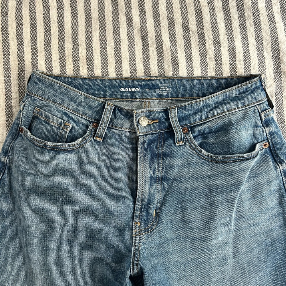 Curvy High-Waisted OG Straight Ankle Jeans for Women - Size 10